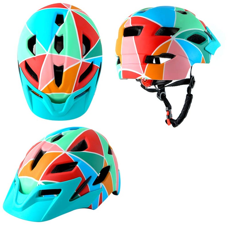 Bavilk Kids Bike Helmet,Bavilk Kids Boys Girls Bike Helmets with LED Light Detachable Visor Children Youth Teen Multi-Sport for Skating Cycling Scooter Skateboard Adjustable & Lightweight 19.7"-22.4" - Image 2